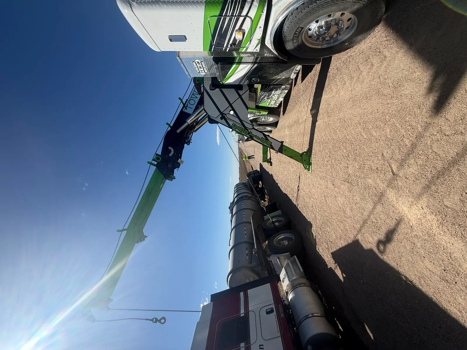 Kramer's rotator setting up on a loaded tanker